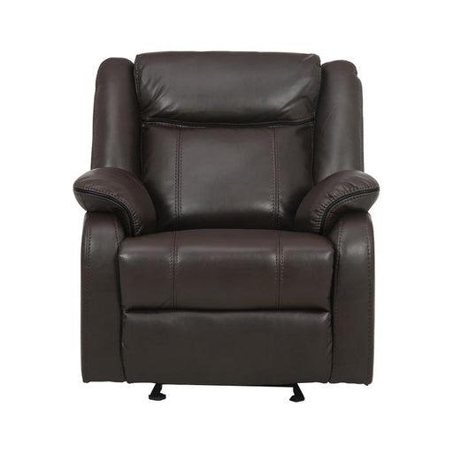Homelegance Furniture Jude Glider Recliner Chair in Brown 8201BRW-1 - Premium Recliner from Homelegance (Titan Warehouse) - Just $512.85! Shop now at Furniture Wholesale Plus  We are the best furniture store in Nashville, Hendersonville, Goodlettsville, Madison, Antioch, Mount Juliet, Lebanon, Gallatin, Springfield, Murfreesboro, Franklin, Brentwood