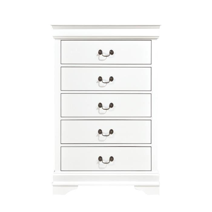 Homelegance Mayville 5 Drawer Chest in White 2147W-9 - Premium Chest from Homelegance (Titan Warehouse) - Just $310.05! Shop now at Furniture Wholesale Plus  We are the best furniture store in Nashville, Hendersonville, Goodlettsville, Madison, Antioch, Mount Juliet, Lebanon, Gallatin, Springfield, Murfreesboro, Franklin, Brentwood