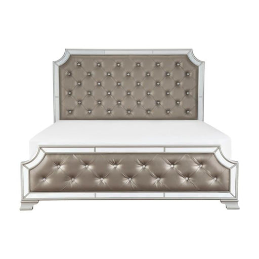Homelegance Avondale Queen Upholstered Panel Bed in Silver 1646-1* - Premium Bed from Homelegance (Titan Warehouse) - Just $836.55! Shop now at Furniture Wholesale Plus  We are the best furniture store in Nashville, Hendersonville, Goodlettsville, Madison, Antioch, Mount Juliet, Lebanon, Gallatin, Springfield, Murfreesboro, Franklin, Brentwood
