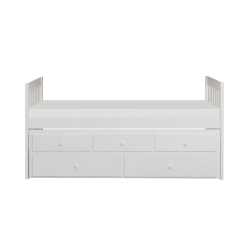 Homelegance Galen Twin/Twin Trundle Bed with Storage in White B2053PRW-1* - Premium Bed from Homelegance (Titan Warehouse) - Just $485.55! Shop now at Furniture Wholesale Plus  We are the best furniture store in Nashville, Hendersonville, Goodlettsville, Madison, Antioch, Mount Juliet, Lebanon, Gallatin, Springfield, Murfreesboro, Franklin, Brentwood