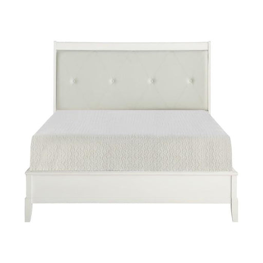Homelegance Cotterill Queen Upholstered Sleigh Bed in Antique White 1730WW-1* - Premium Bed from Homelegance (Titan Warehouse) - Just $368.55! Shop now at Furniture Wholesale Plus  We are the best furniture store in Nashville, Hendersonville, Goodlettsville, Madison, Antioch, Mount Juliet, Lebanon, Gallatin, Springfield, Murfreesboro, Franklin, Brentwood