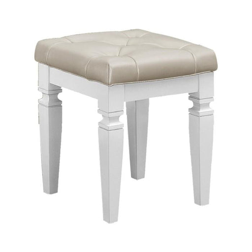 Homelegance Allura Vanity Stool in White 1916W-14 - Premium Stool from Homelegance (Titan Warehouse) - Just $76.05! Shop now at Furniture Wholesale Plus  We are the best furniture store in Nashville, Hendersonville, Goodlettsville, Madison, Antioch, Mount Juliet, Lebanon, Gallatin, Springfield, Murfreesboro, Franklin, Brentwood