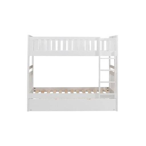 Homelegance Galen Twin/Twin Bunk Bed w/ Twin Trundle in White B2053W-1*R - Premium Bed from Homelegance (Titan Warehouse) - Just $689.81! Shop now at Furniture Wholesale Plus  We are the best furniture store in Nashville, Hendersonville, Goodlettsville, Madison, Antioch, Mount Juliet, Lebanon, Gallatin, Springfield, Murfreesboro, Franklin, Brentwood