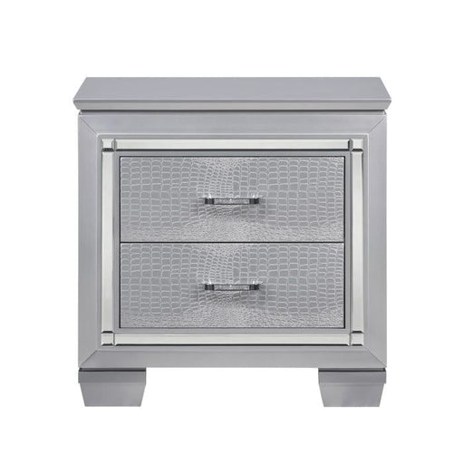 Homelegance Allura Nightstand in Silver 1916-4 - Premium Nightstand from Homelegance (Titan Warehouse) - Just $312! Shop now at Furniture Wholesale Plus  We are the best furniture store in Nashville, Hendersonville, Goodlettsville, Madison, Antioch, Mount Juliet, Lebanon, Gallatin, Springfield, Murfreesboro, Franklin, Brentwood