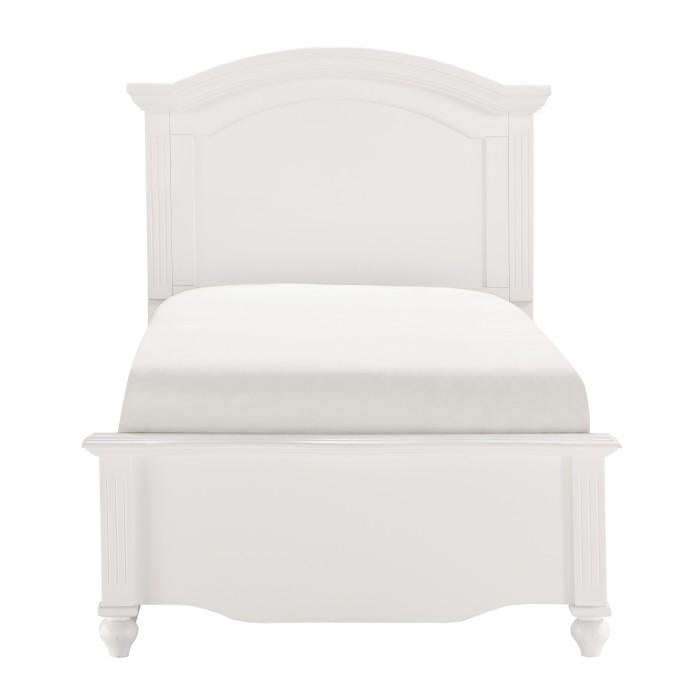 Homelegance Meghan Twin Panel Bed in White 2058WHT-1* - Premium Bed from Homelegance (Titan Warehouse) - Just $429! Shop now at Furniture Wholesale Plus  We are the best furniture store in Nashville, Hendersonville, Goodlettsville, Madison, Antioch, Mount Juliet, Lebanon, Gallatin, Springfield, Murfreesboro, Franklin, Brentwood