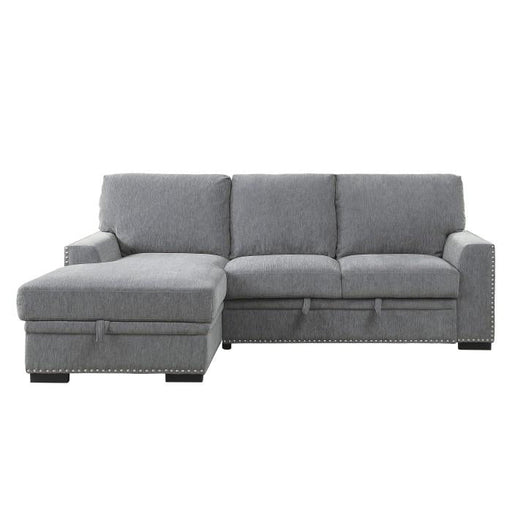 Homelegance Furniture Morelia 2pc Sectional with Pull Out Bed and Left Chaise in Dark Gray 9468DG*2LC2R - Premium Sectional from Homelegance (Titan Warehouse) - Just $1267.50! Shop now at Furniture Wholesale Plus  We are the best furniture store in Nashville, Hendersonville, Goodlettsville, Madison, Antioch, Mount Juliet, Lebanon, Gallatin, Springfield, Murfreesboro, Franklin, Brentwood