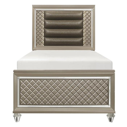 Homelegance Furniture Youth Loudon Twin Platform Bed in Champagne Metallic B1515T-1* - Premium Bed from Homelegance (Titan Warehouse) - Just $610.35! Shop now at Furniture Wholesale Plus  We are the best furniture store in Nashville, Hendersonville, Goodlettsville, Madison, Antioch, Mount Juliet, Lebanon, Gallatin, Springfield, Murfreesboro, Franklin, Brentwood