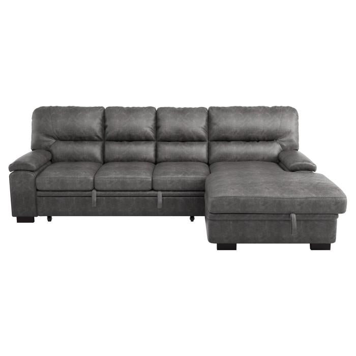 Homelegance Furniture Michigan Sectional with Pull Out Bed and Right Chaise in Dark Gray 9407DG*2RC3L - Premium Sectional from Homelegance (Titan Warehouse) - Just $1322.10! Shop now at Furniture Wholesale Plus  We are the best furniture store in Nashville, Hendersonville, Goodlettsville, Madison, Antioch, Mount Juliet, Lebanon, Gallatin, Springfield, Murfreesboro, Franklin, Brentwood