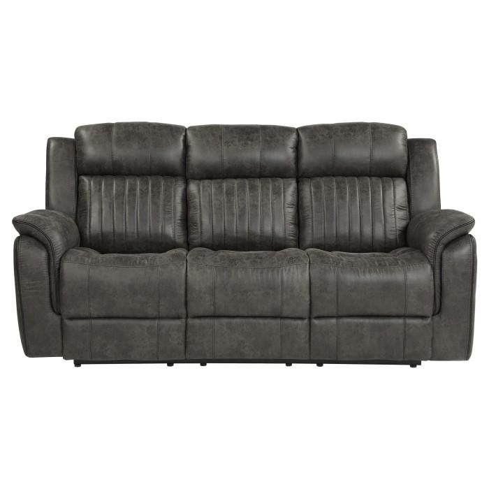 Homelegance Furniture Centeroak Double Reclining Sofa in Gray 9479BRG-3 - Premium Sofa from Homelegance (Titan Warehouse) - Just $953.55! Shop now at Furniture Wholesale Plus  We are the best furniture store in Nashville, Hendersonville, Goodlettsville, Madison, Antioch, Mount Juliet, Lebanon, Gallatin, Springfield, Murfreesboro, Franklin, Brentwood
