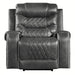 Homelegance Furniture Putnam Power Reclining Chair in Gray 9405GY-1PW - Premium Chair from Homelegance (Titan Warehouse) - Just $700.05! Shop now at Furniture Wholesale Plus  We are the best furniture store in Nashville, Hendersonville, Goodlettsville, Madison, Antioch, Mount Juliet, Lebanon, Gallatin, Springfield, Murfreesboro, Franklin, Brentwood