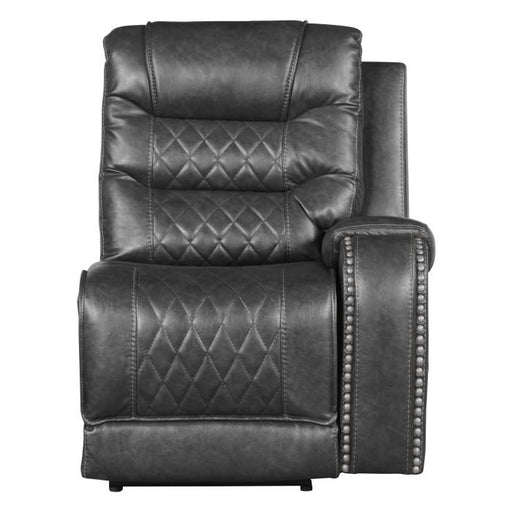 Homelegance Furniture Putnam Power Right Side Reclining Chair with USB Port in Gray 9405GY-RRPW - Premium Chair from Homelegance (Titan Warehouse) - Just $507! Shop now at Furniture Wholesale Plus  We are the best furniture store in Nashville, Hendersonville, Goodlettsville, Madison, Antioch, Mount Juliet, Lebanon, Gallatin, Springfield, Murfreesboro, Franklin, Brentwood