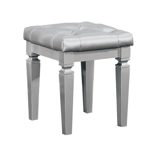 Homelegance Allura Vanity Stool in Silver 1916-14 - Premium Stool from Homelegance (Titan Warehouse) - Just $76.05! Shop now at Furniture Wholesale Plus  We are the best furniture store in Nashville, Hendersonville, Goodlettsville, Madison, Antioch, Mount Juliet, Lebanon, Gallatin, Springfield, Murfreesboro, Franklin, Brentwood