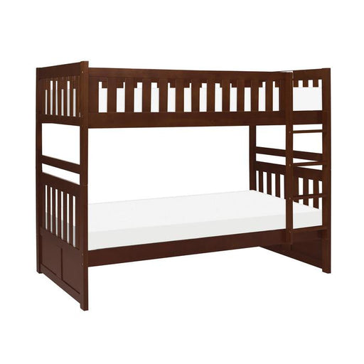 Homelegance Rowe Twin/Twin Bunk Bed in Dark Cherry B2013DC-1* - Premium Bed from Homelegance (Titan Warehouse) - Just $427.05! Shop now at Furniture Wholesale Plus  We are the best furniture store in Nashville, Hendersonville, Goodlettsville, Madison, Antioch, Mount Juliet, Lebanon, Gallatin, Springfield, Murfreesboro, Franklin, Brentwood