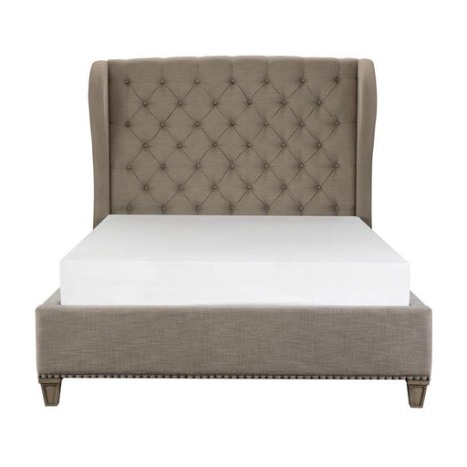 Homelegance Vermillion Queen Upholstered Panel Bed in Gray 5442-1* - Premium Bed from Homelegance (Titan Warehouse) - Just $700.05! Shop now at Furniture Wholesale Plus  We are the best furniture store in Nashville, Hendersonville, Goodlettsville, Madison, Antioch, Mount Juliet, Lebanon, Gallatin, Springfield, Murfreesboro, Franklin, Brentwood