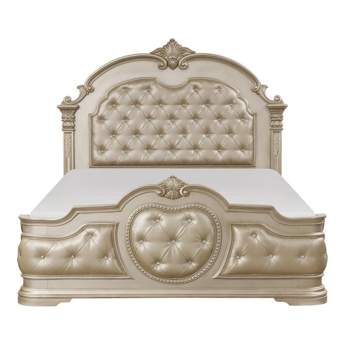 Homelegance Antoinetta Queen Panel Bed in Champagne Wood 1919NC-1* - Premium Bed from Homelegance (Titan Warehouse) - Just $1558.05! Shop now at Furniture Wholesale Plus  We are the best furniture store in Nashville, Hendersonville, Goodlettsville, Madison, Antioch, Mount Juliet, Lebanon, Gallatin, Springfield, Murfreesboro, Franklin, Brentwood