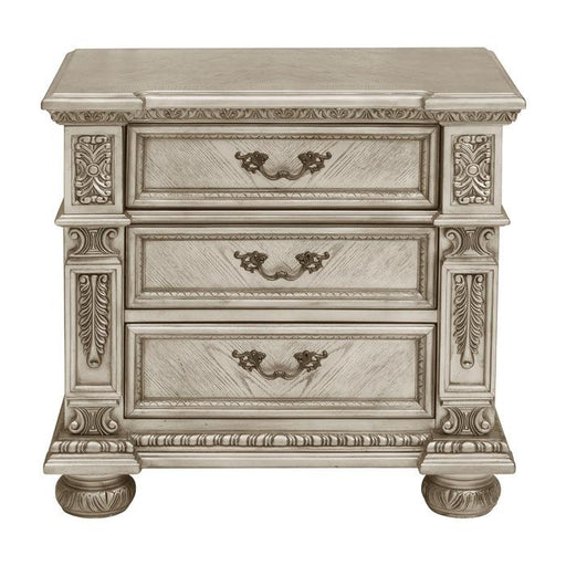 Homelegance Catalonia Nightstand in Platinum Gold 1824PG-4 - Premium Nightstand from Homelegance (Titan Warehouse) - Just $409.50! Shop now at Furniture Wholesale Plus  We are the best furniture store in Nashville, Hendersonville, Goodlettsville, Madison, Antioch, Mount Juliet, Lebanon, Gallatin, Springfield, Murfreesboro, Franklin, Brentwood