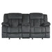 Homelegance Furniture Laurelton Double Glider Reclining Loveseat w/ Center Console in Charcoal 9636CC-2 - Premium Loveseat from Homelegance (Titan Warehouse) - Just $934.05! Shop now at Furniture Wholesale Plus  We are the best furniture store in Nashville, Hendersonville, Goodlettsville, Madison, Antioch, Mount Juliet, Lebanon, Gallatin, Springfield, Murfreesboro, Franklin, Brentwood