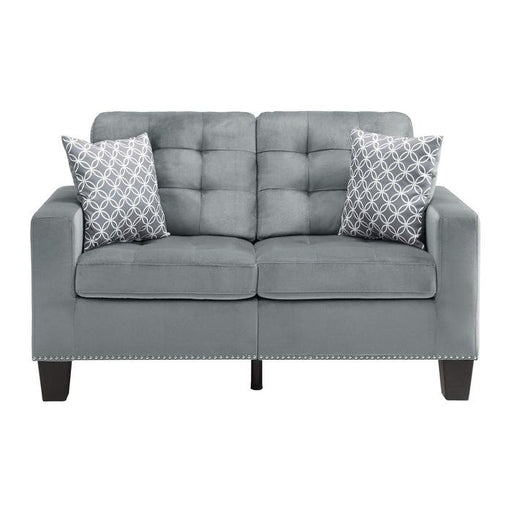 Homelegance Furniture Lantana Loveseat in Gray 9957GY-2 - Premium Loveseat from Homelegance (Titan Warehouse) - Just $388.05! Shop now at Furniture Wholesale Plus  We are the best furniture store in Nashville, Hendersonville, Goodlettsville, Madison, Antioch, Mount Juliet, Lebanon, Gallatin, Springfield, Murfreesboro, Franklin, Brentwood