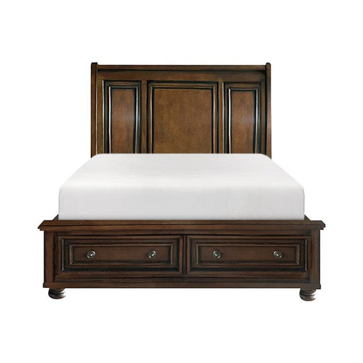 Homelegance Cumberland Full Sleigh Platform Bed with Footboard Storage in Brown Cherry 2159F-1* - Premium Bed from Homelegance (Titan Warehouse) - Just $914.55! Shop now at Furniture Wholesale Plus  We are the best furniture store in Nashville, Hendersonville, Goodlettsville, Madison, Antioch, Mount Juliet, Lebanon, Gallatin, Springfield, Murfreesboro, Franklin, Brentwood