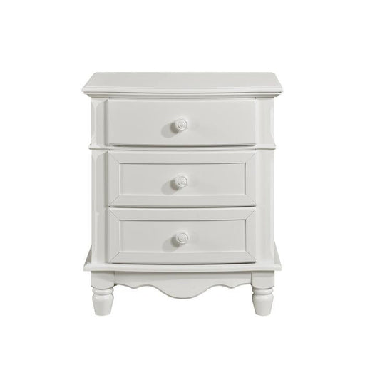 Homelegance Clementine 3 Drawer Night Stand in White B1799-4 - Premium Nightstand from Homelegance (Titan Warehouse) - Just $241.80! Shop now at Furniture Wholesale Plus  We are the best furniture store in Nashville, Hendersonville, Goodlettsville, Madison, Antioch, Mount Juliet, Lebanon, Gallatin, Springfield, Murfreesboro, Franklin, Brentwood