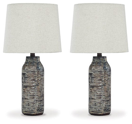 Mahima Table Lamp (Set of 2) - Premium Lamp Set from Ashley Furniture - Just $113.20! Shop now at Furniture Wholesale Plus  We are the best furniture store in Nashville, Hendersonville, Goodlettsville, Madison, Antioch, Mount Juliet, Lebanon, Gallatin, Springfield, Murfreesboro, Franklin, Brentwood