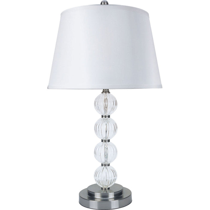 Oona Silver/Clear 30"H Table Lamp (2/CTN) - Premium Table Lamp from FOA East - Just $208.65! Shop now at Furniture Wholesale Plus  We are the best furniture store in Nashville, Hendersonville, Goodlettsville, Madison, Antioch, Mount Juliet, Lebanon, Gallatin, Springfield, Murfreesboro, Franklin, Brentwood