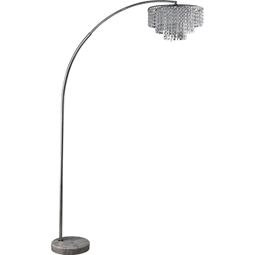 Julie Chrome 62"H Crystal Chrome Arch Lamp - Premium Arch Lamp from FOA East - Just $234! Shop now at Furniture Wholesale Plus  We are the best furniture store in Nashville, Hendersonville, Goodlettsville, Madison, Antioch, Mount Juliet, Lebanon, Gallatin, Springfield, Murfreesboro, Franklin, Brentwood