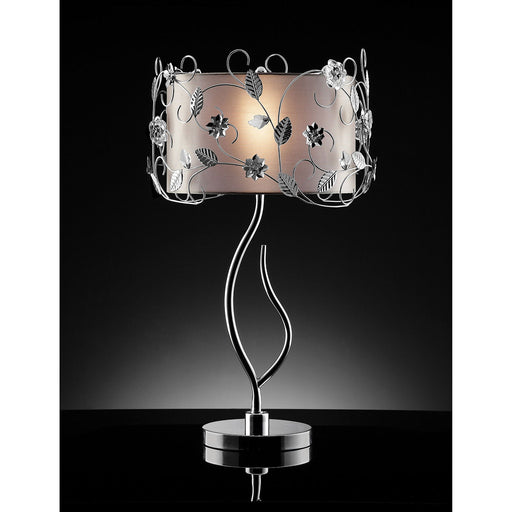 Elva Silver/Chrome Table Lamp, Double Shade - Premium Table Lamp from FOA East - Just $234! Shop now at Furniture Wholesale Plus  We are the best furniture store in Nashville, Hendersonville, Goodlettsville, Madison, Antioch, Mount Juliet, Lebanon, Gallatin, Springfield, Murfreesboro, Franklin, Brentwood