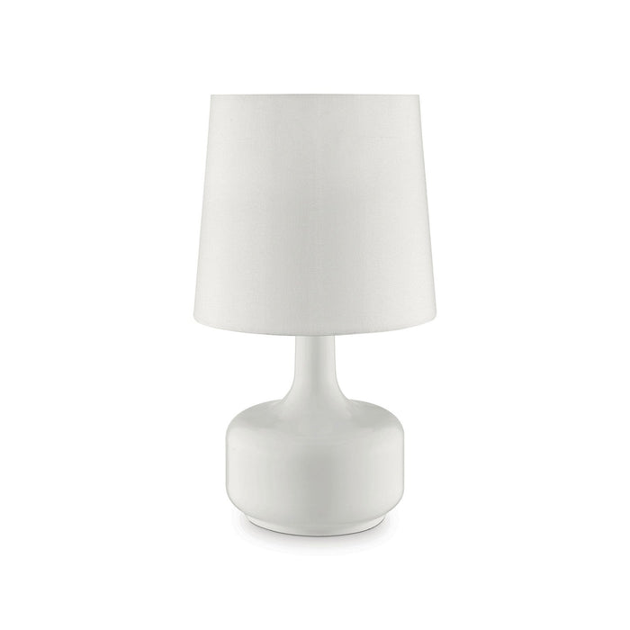 Farah White 17"H Glossy White Table Lamp - Premium Table Lamp from FOA East - Just $44.85! Shop now at Furniture Wholesale Plus  We are the best furniture store in Nashville, Hendersonville, Goodlettsville, Madison, Antioch, Mount Juliet, Lebanon, Gallatin, Springfield, Murfreesboro, Franklin, Brentwood