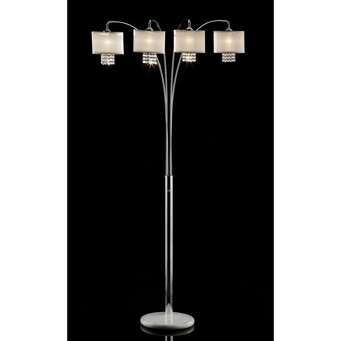 Claris Ivory/Chrome Arch Lamp, Hanging Crystal - Premium Arch Lamp from FOA East - Just $304.20! Shop now at Furniture Wholesale Plus  We are the best furniture store in Nashville, Hendersonville, Goodlettsville, Madison, Antioch, Mount Juliet, Lebanon, Gallatin, Springfield, Murfreesboro, Franklin, Brentwood