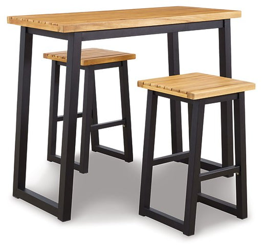 Town Wood Outdoor Counter Table Set (Set of 3) - Premium Outdoor Counter Table from Ashley Furniture - Just $382.11! Shop now at Furniture Wholesale Plus  We are the best furniture store in Nashville, Hendersonville, Goodlettsville, Madison, Antioch, Mount Juliet, Lebanon, Gallatin, Springfield, Murfreesboro, Franklin, Brentwood