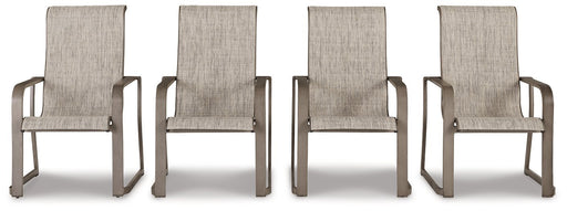 Beach Front Sling Arm Chair (Set of 4) - Premium Outdoor Dining Chair from Ashley Furniture - Just $965.33! Shop now at Furniture Wholesale Plus  We are the best furniture store in Nashville, Hendersonville, Goodlettsville, Madison, Antioch, Mount Juliet, Lebanon, Gallatin, Springfield, Murfreesboro, Franklin, Brentwood