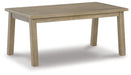 Barn Cove Outdoor Coffee Table - Premium Outdoor Cocktail Table from Ashley Furniture - Just $139.69! Shop now at Furniture Wholesale Plus  We are the best furniture store in Nashville, Hendersonville, Goodlettsville, Madison, Antioch, Mount Juliet, Lebanon, Gallatin, Springfield, Murfreesboro, Franklin, Brentwood