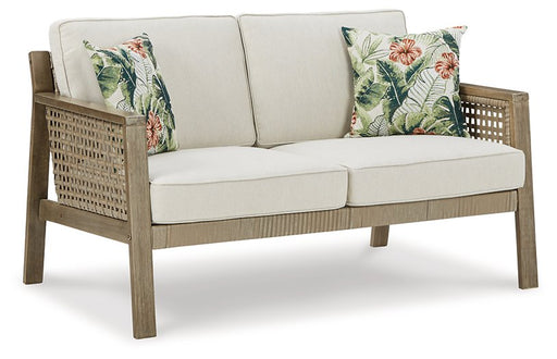 Barn Cove Loveseat with Cushion - Premium Outdoor Seating from Ashley Furniture - Just $502.32! Shop now at Furniture Wholesale Plus  We are the best furniture store in Nashville, Hendersonville, Goodlettsville, Madison, Antioch, Mount Juliet, Lebanon, Gallatin, Springfield, Murfreesboro, Franklin, Brentwood