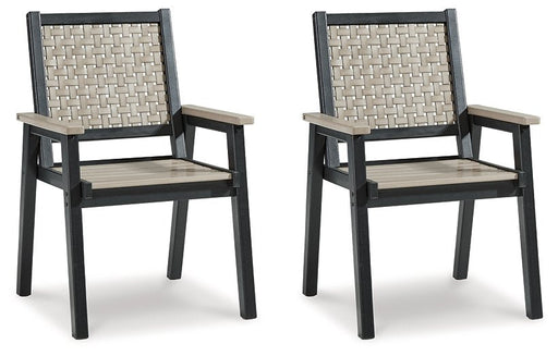 Mount Valley Arm Chair (set Of 2) - Premium Outdoor Dining Chair from Ashley Furniture - Just $462.55! Shop now at Furniture Wholesale Plus  We are the best furniture store in Nashville, Hendersonville, Goodlettsville, Madison, Antioch, Mount Juliet, Lebanon, Gallatin, Springfield, Murfreesboro, Franklin, Brentwood