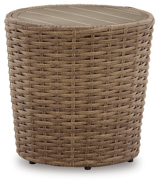 Sandy Bloom Outdoor End Table - Premium Outdoor End Table from Ashley Furniture - Just $183.82! Shop now at Furniture Wholesale Plus  We are the best furniture store in Nashville, Hendersonville, Goodlettsville, Madison, Antioch, Mount Juliet, Lebanon, Gallatin, Springfield, Murfreesboro, Franklin, Brentwood