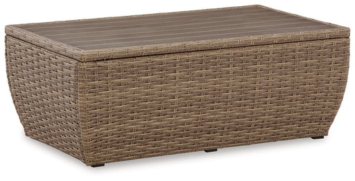 Sandy Bloom Outdoor Coffee Table - Premium Outdoor Cocktail Table from Ashley Furniture - Just $307.40! Shop now at Furniture Wholesale Plus  We are the best furniture store in Nashville, Hendersonville, Goodlettsville, Madison, Antioch, Mount Juliet, Lebanon, Gallatin, Springfield, Murfreesboro, Franklin, Brentwood
