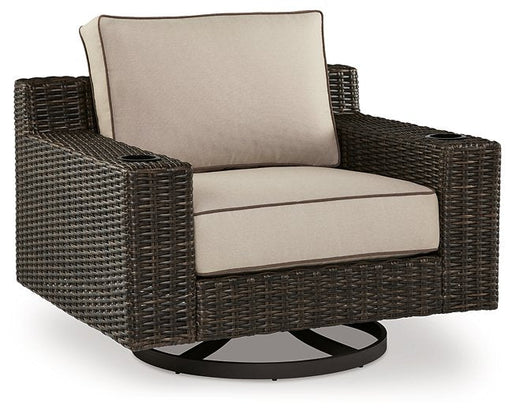 Coastline Bay Outdoor Swivel Lounge with Cushion - Premium Outdoor Seating from Ashley Furniture - Just $692.51! Shop now at Furniture Wholesale Plus  We are the best furniture store in Nashville, Hendersonville, Goodlettsville, Madison, Antioch, Mount Juliet, Lebanon, Gallatin, Springfield, Murfreesboro, Franklin, Brentwood