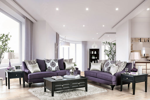 Sisseton Purple Sofa + Love Seat - Premium Living Room Set from FOA East - Just $3589.95! Shop now at Furniture Wholesale Plus  We are the best furniture store in Nashville, Hendersonville, Goodlettsville, Madison, Antioch, Mount Juliet, Lebanon, Gallatin, Springfield, Murfreesboro, Franklin, Brentwood