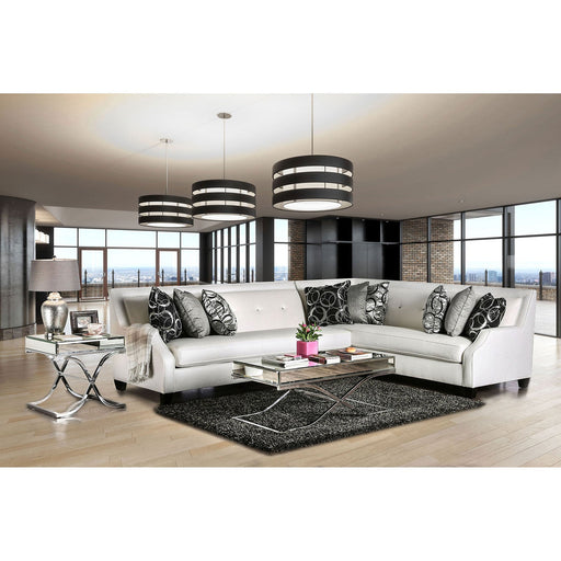 BETRIA /Black Off-White/Silver Sectional - Premium Sectional from FOA East - Just $3874.65! Shop now at Furniture Wholesale Plus  We are the best furniture store in Nashville, Hendersonville, Goodlettsville, Madison, Antioch, Mount Juliet, Lebanon, Gallatin, Springfield, Murfreesboro, Franklin, Brentwood