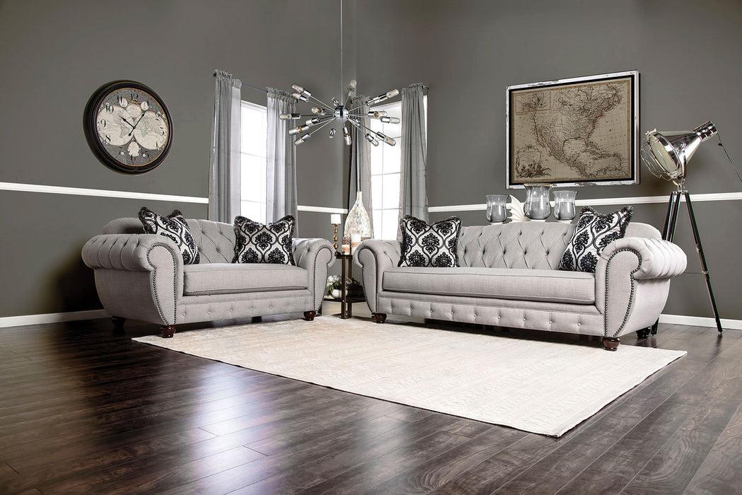 VIVIANA Gray Sofa + Love Seat - Premium Living Room Set from FOA East - Just $4132.05! Shop now at Furniture Wholesale Plus (Nashville,TN)  We are the best furniture store in Nashville, Hendersonville, Goodlettsville, Madison, Antioch, Mount Juliet, Lebanon, Gallatin, Springfield, Murfreesboro, Franklin, Brentwood