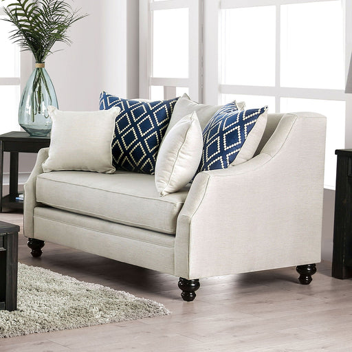 Nefyn Ivory Love Seat - Premium Loveseat from FOA East - Just $1571.70! Shop now at Furniture Wholesale Plus  We are the best furniture store in Nashville, Hendersonville, Goodlettsville, Madison, Antioch, Mount Juliet, Lebanon, Gallatin, Springfield, Murfreesboro, Franklin, Brentwood