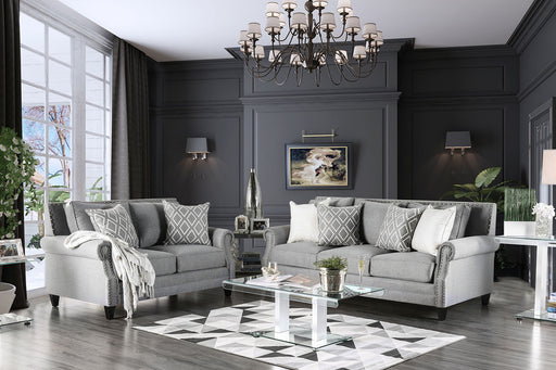 Giovanni Gray Sofa + Love Seat - Premium Living Room Set from FOA East - Just $3589.95! Shop now at Furniture Wholesale Plus  We are the best furniture store in Nashville, Hendersonville, Goodlettsville, Madison, Antioch, Mount Juliet, Lebanon, Gallatin, Springfield, Murfreesboro, Franklin, Brentwood