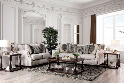 Cornelia Beige Sofa + Love Seat - Premium Living Room Set from FOA East - Just $3168.75! Shop now at Furniture Wholesale Plus  We are the best furniture store in Nashville, Hendersonville, Goodlettsville, Madison, Antioch, Mount Juliet, Lebanon, Gallatin, Springfield, Murfreesboro, Franklin, Brentwood