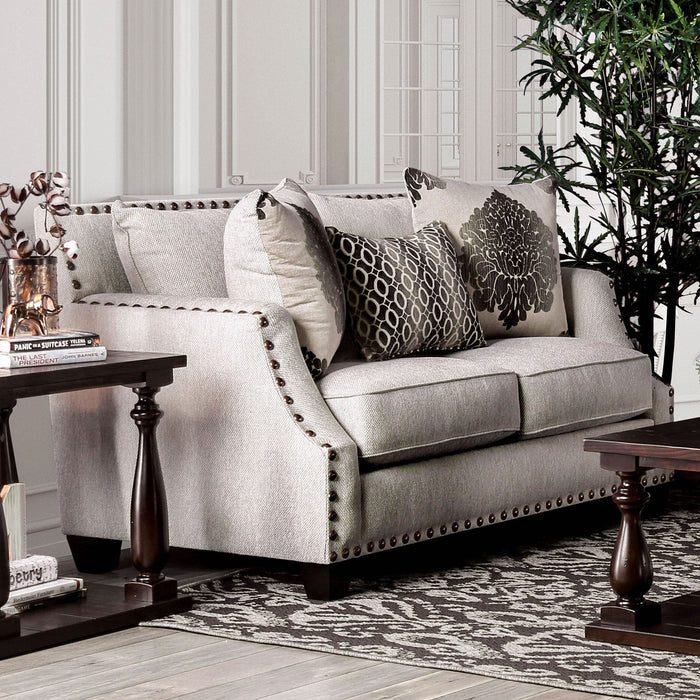 Cornelia Beige Love Seat - Premium Loveseat from FOA East - Just $1526.85! Shop now at Furniture Wholesale Plus  We are the best furniture store in Nashville, Hendersonville, Goodlettsville, Madison, Antioch, Mount Juliet, Lebanon, Gallatin, Springfield, Murfreesboro, Franklin, Brentwood