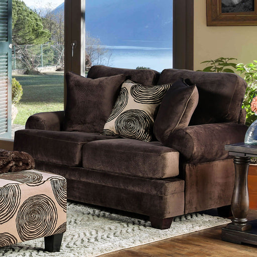 Bonaventura Brown Love Seat - Premium Loveseat from FOA East - Just $1113.45! Shop now at Furniture Wholesale Plus  We are the best furniture store in Nashville, Hendersonville, Goodlettsville, Madison, Antioch, Mount Juliet, Lebanon, Gallatin, Springfield, Murfreesboro, Franklin, Brentwood