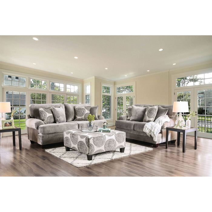 Bonaventura Gray Sofa + Love Seat - Premium Living Room Set from FOA East - Just $2318.55! Shop now at Furniture Wholesale Plus  We are the best furniture store in Nashville, Hendersonville, Goodlettsville, Madison, Antioch, Mount Juliet, Lebanon, Gallatin, Springfield, Murfreesboro, Franklin, Brentwood