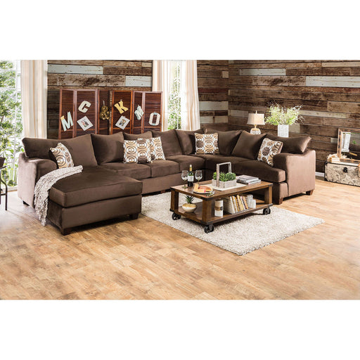 WESSINGTON Chocolate U-Shaped Sectional - Premium Sectional from FOA East - Just $3851.25! Shop now at Furniture Wholesale Plus (Nashville,TN)  We are the best furniture store in Nashville, Hendersonville, Goodlettsville, Madison, Antioch, Mount Juliet, Lebanon, Gallatin, Springfield, Murfreesboro, Franklin, Brentwood