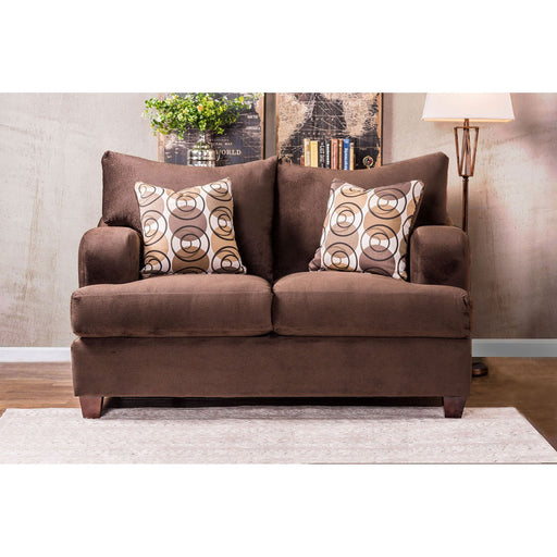 WESSINGTON Chocolate Love Seat - Premium Loveseat from FOA East - Just $1197.30! Shop now at Furniture Wholesale Plus  We are the best furniture store in Nashville, Hendersonville, Goodlettsville, Madison, Antioch, Mount Juliet, Lebanon, Gallatin, Springfield, Murfreesboro, Franklin, Brentwood