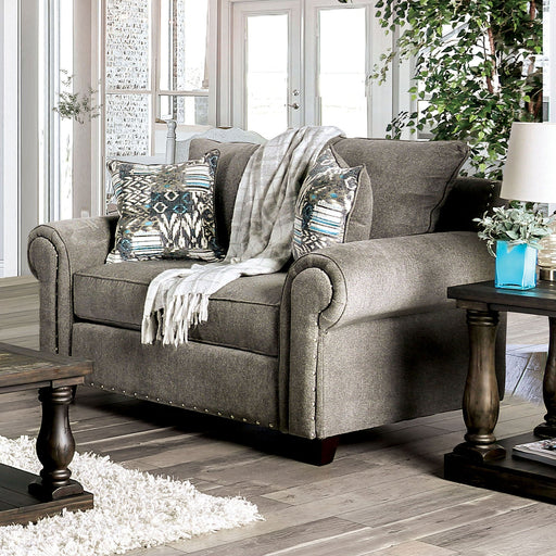 Mott Gray Love Seat - Premium Loveseat from FOA East - Just $1197.30! Shop now at Furniture Wholesale Plus  We are the best furniture store in Nashville, Hendersonville, Goodlettsville, Madison, Antioch, Mount Juliet, Lebanon, Gallatin, Springfield, Murfreesboro, Franklin, Brentwood